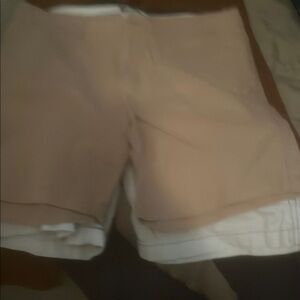 Ben Sherman Tan and White Bermudas Casual Shorts